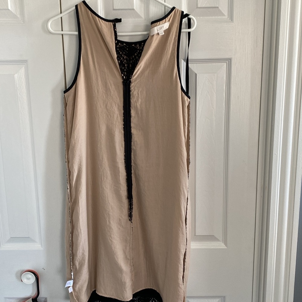 LOFT Crochet Tie Back Sheath Dress - Size 8 - Picture 11 of 11